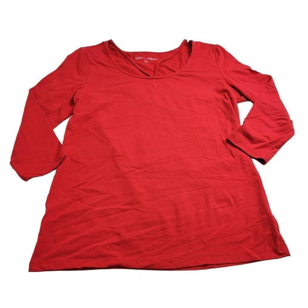 Rebecca Malone red blouse M